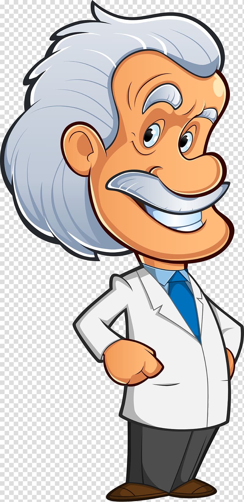 man in white suit smartphone sticker, Hair Euclidean , Scientists elderly transparent background PNG clipart
