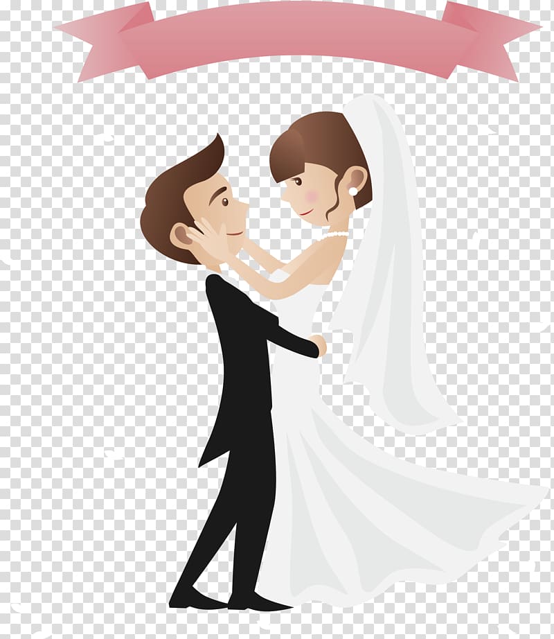 Wedding invitation Engagement Greeting card Illustration, Pick up the bride and groom transparent background PNG clipart