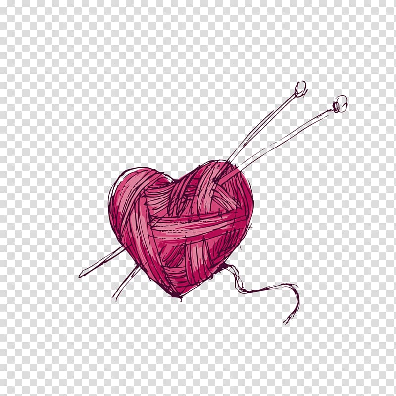 Heart Crochet Yarn Clip Art