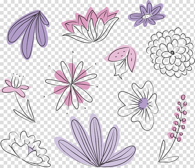 Flower Floral design, hand painted floral background transparent background PNG clipart