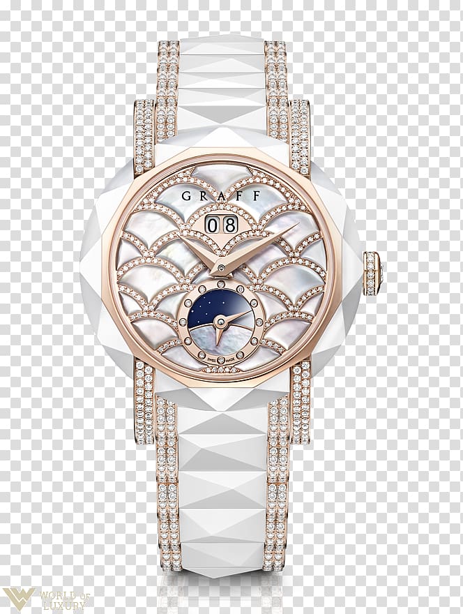 Baselworld Automatic watch Tourbillon Graff Diamonds, watch transparent background PNG clipart