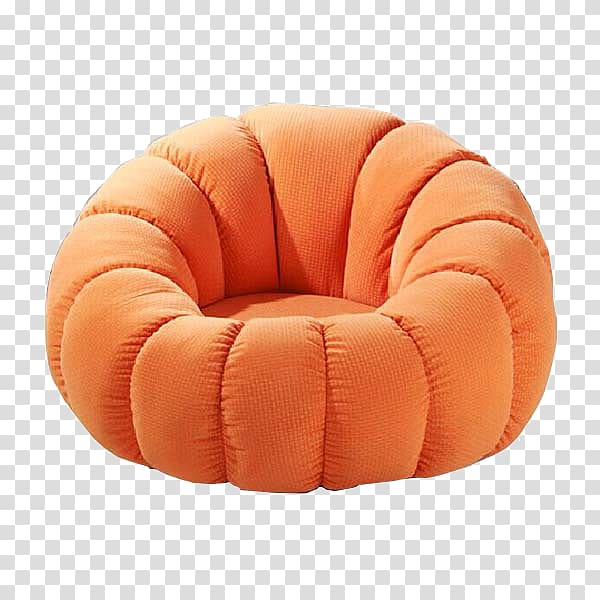 Chair Pumpkin Couch, Creative pumpkin beanbag transparent background PNG clipart