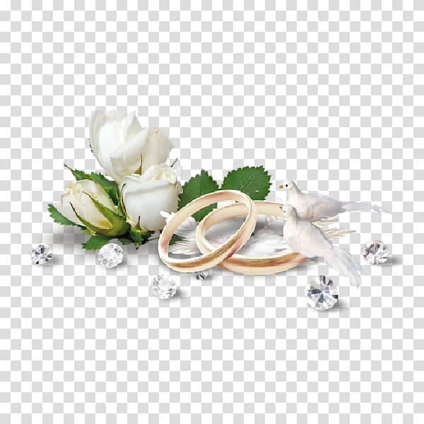 Wedding ring Bride , white flowers transparent background PNG clipart