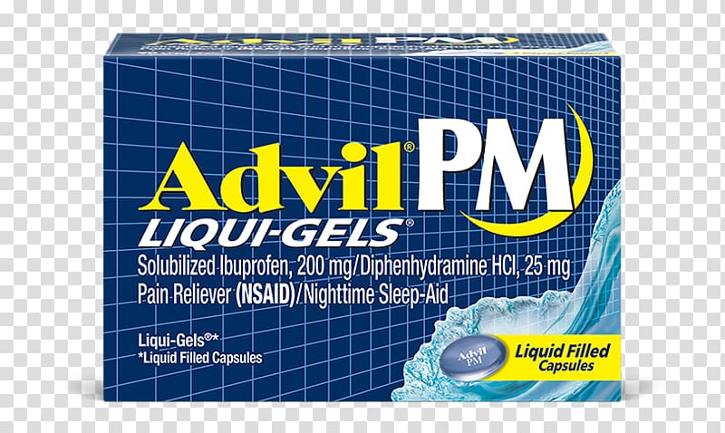 Ibuprofen Diphenhydramine Pain Night-Time Sleep Acetaminophen, Advil transparent background PNG clipart