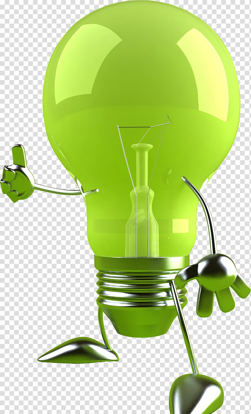 Incandescent light bulb Green Lamp, light bulb transparent background PNG clipart
