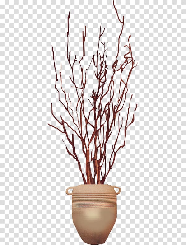 Vase Designer, Dry twigs inserted bottle transparent background PNG clipart