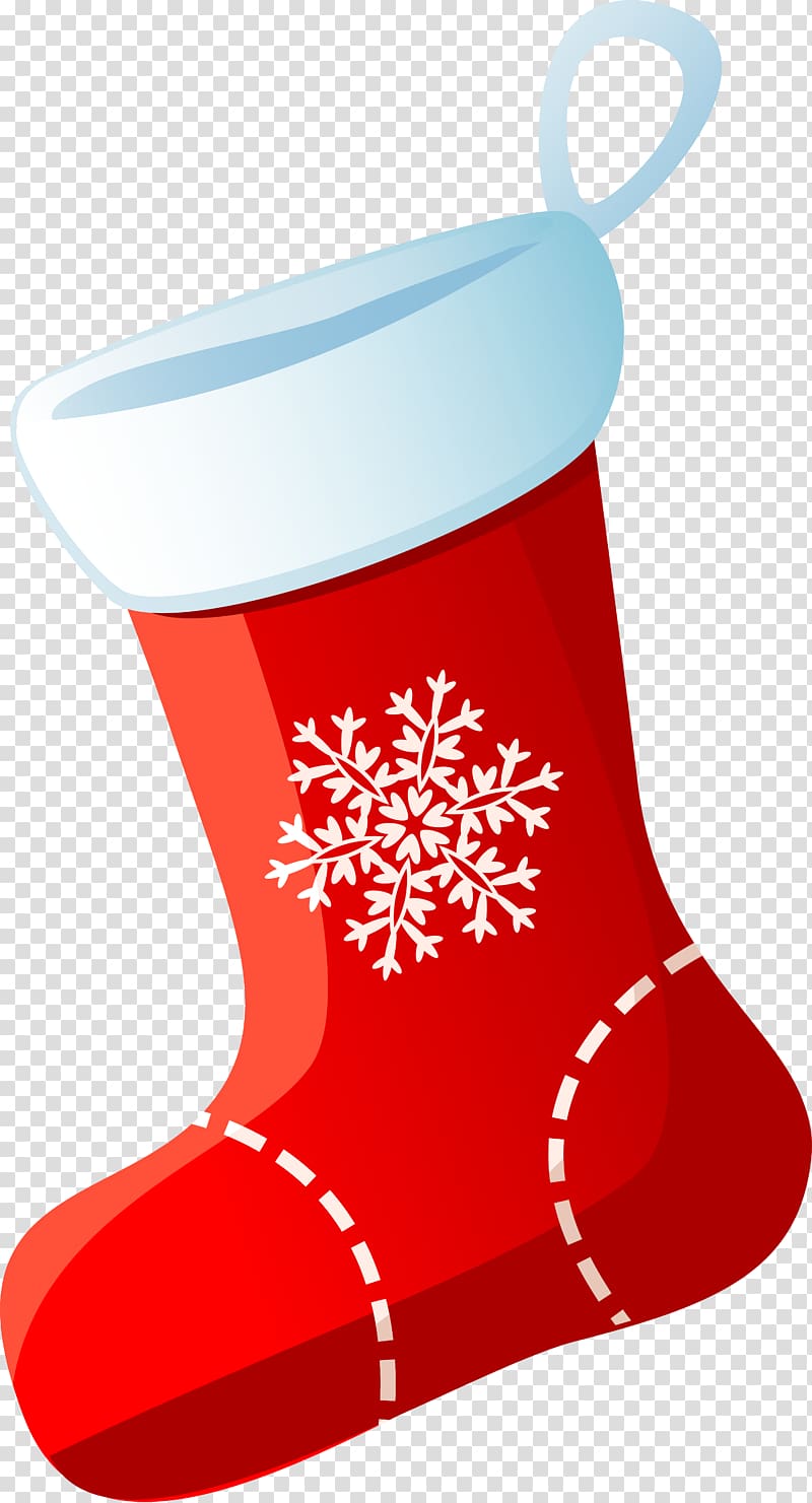 Christmas ing Sock, Christmas red socks transparent background PNG clipart