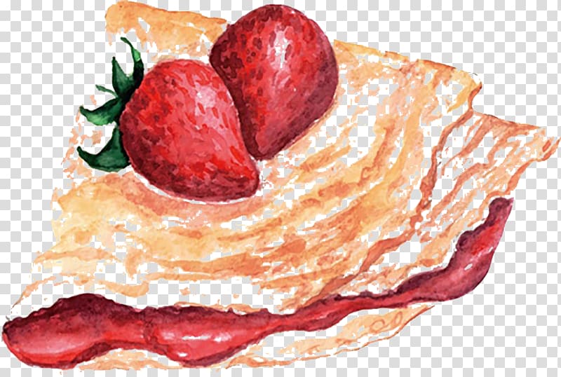 Pancake Watercolor painting Illustration, bread transparent background PNG clipart