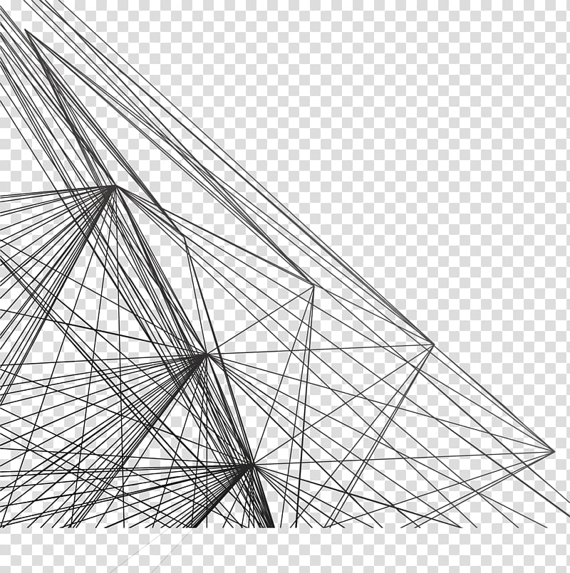 Mesh lines, black string lines illustration ] transparent