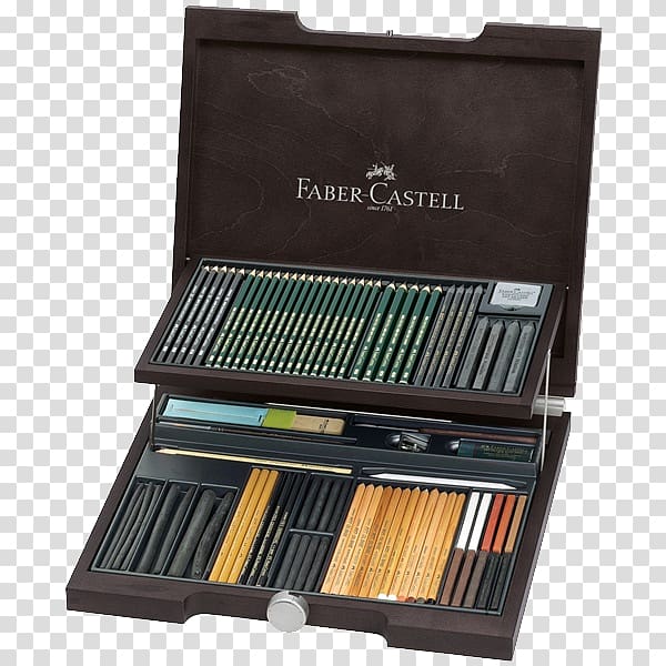 Colored pencil Drawing Faber Castell Monochrome Pitt Wood Case Set Art, pencil transparent background PNG clipart