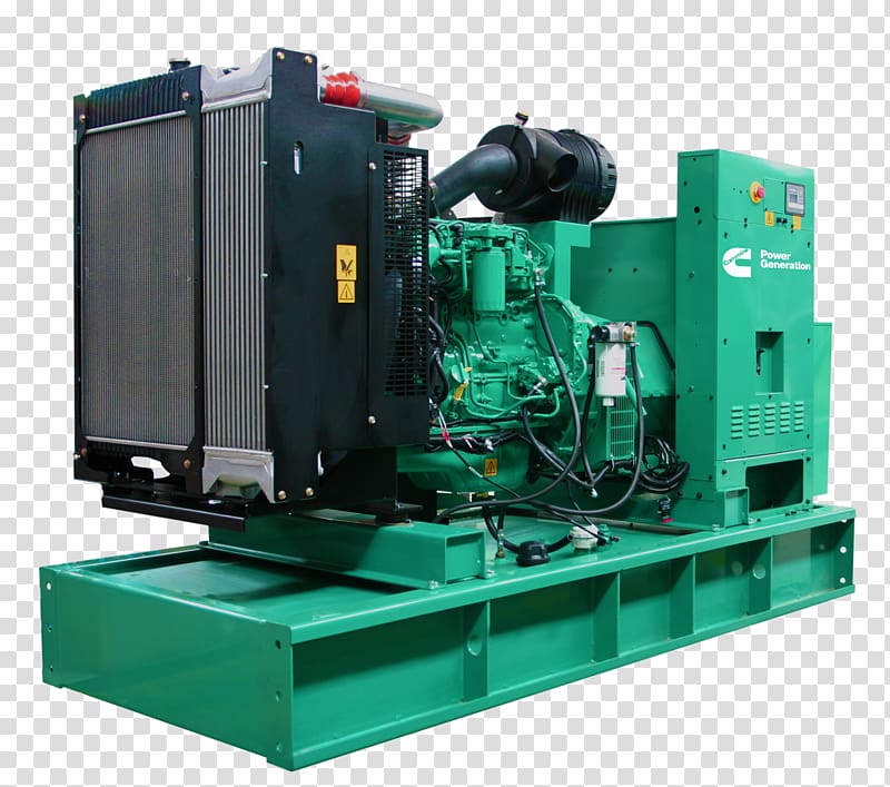 Diesel generator Electric generator Cummins Diesel fuel Caterpillar Inc., Diesel Generator transparent background PNG clipart