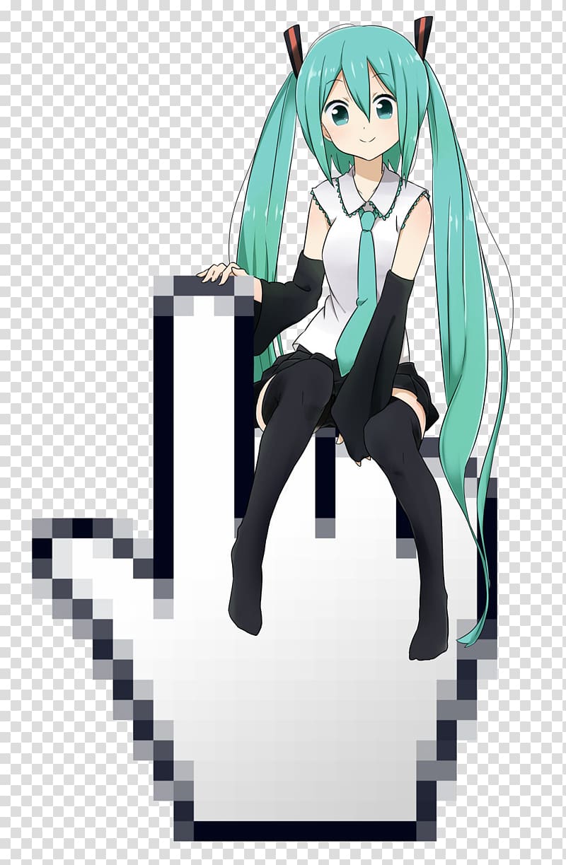 Hatsune Miku Anime Mangaka Cursor, hatsune miku transparent background PNG clipart