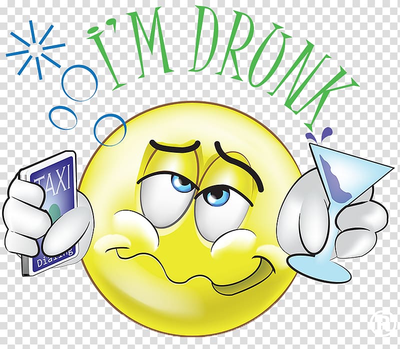 Smiley Emoji Alcohol intoxication Alcoholic drink Driving under the influence, smiley transparent background PNG clipart