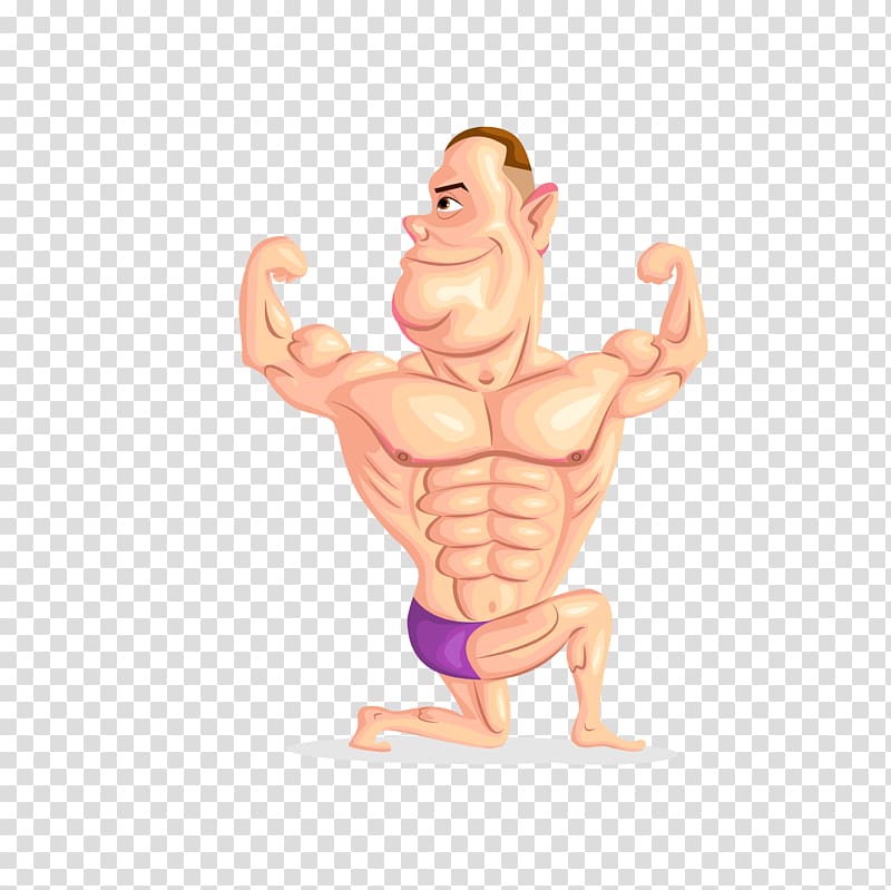 Bodybuilding Cartoon, cartoon fitness boys transparent background PNG clipart