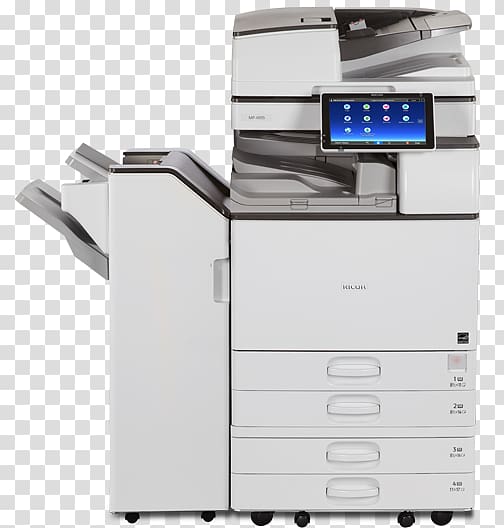 Multi-function printer Paper Ricoh Savin, printer transparent background PNG clipart