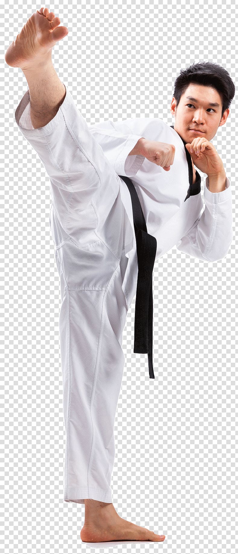 man doing karate, Anthony Obame World Champion Taekwondo Southbury Martial arts, karate transparent background PNG clipart
