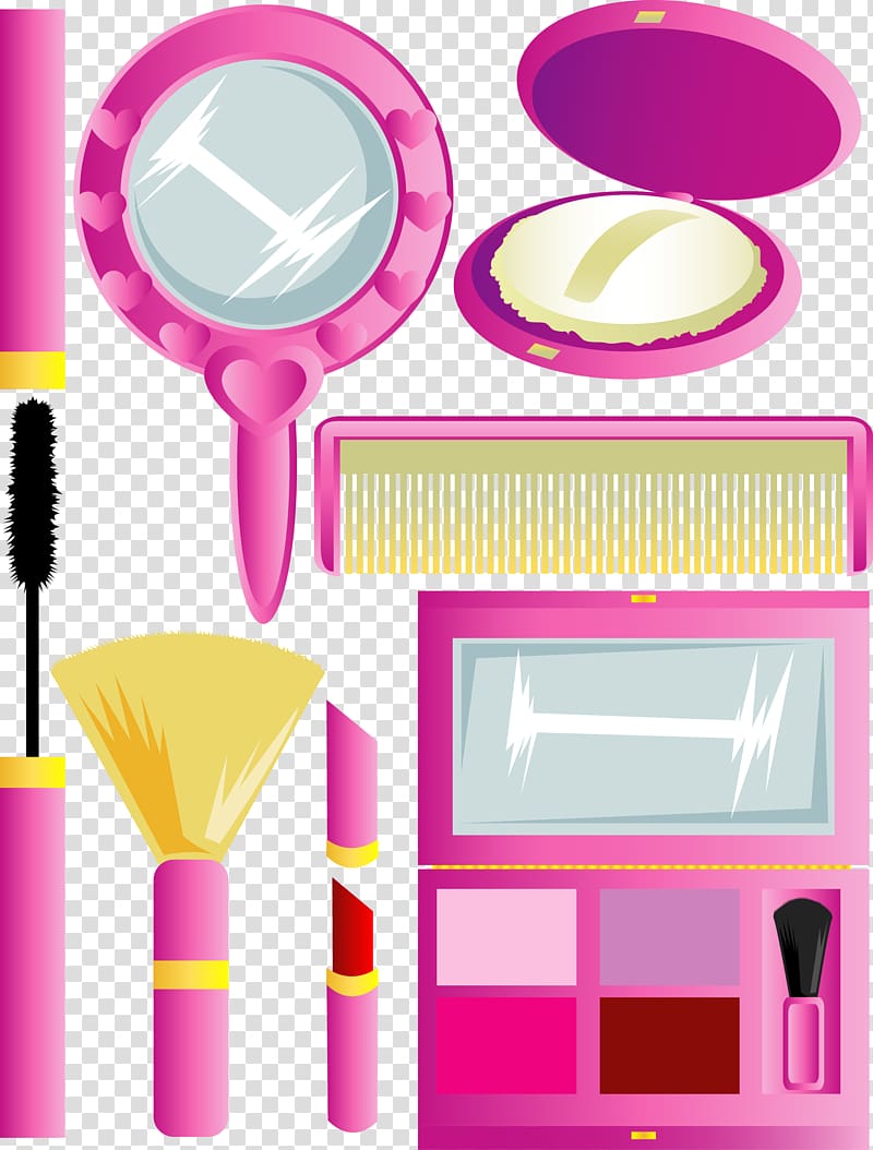 Comb Cosmetics Makeup brush, Makeup Tools transparent background PNG clipart