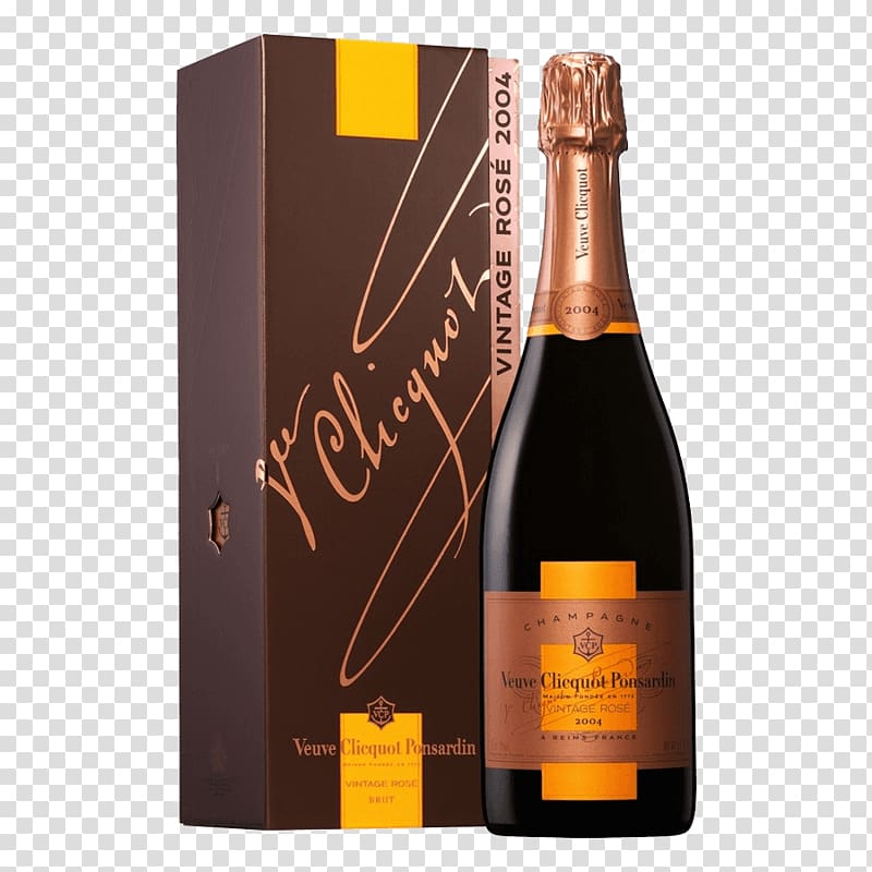 Champagne Rosé Veuve Clicquot Wine Bottle, champagne rose transparent background PNG clipart