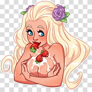 Sticker Produce Telegram Illustration, girl sticker transparent background PNG clipart thumbnail