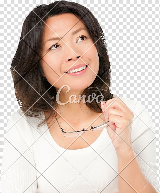 Asia Woman, thinking woman transparent background PNG clipart