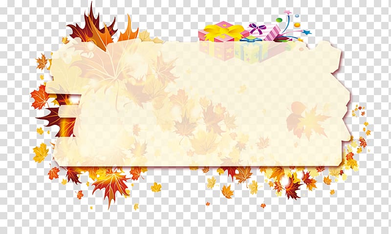 Autumn leaf color Free content , Autumn banner elements transparent background PNG clipart