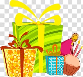 cartoon gift boxes transparent background PNG clipart