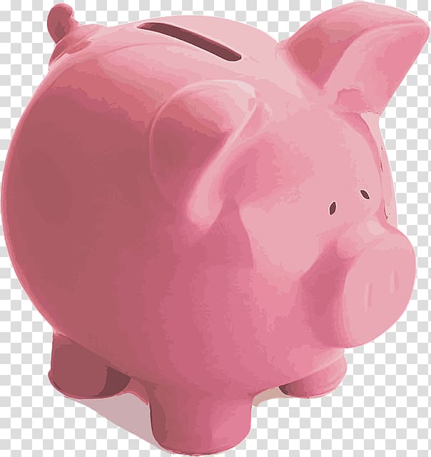 Piggy bank Saving Money Coin, Pink piggy bank transparent background PNG clipart