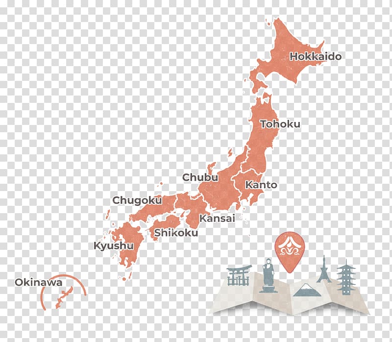 Japan graphics Map Illustration , japanese buddhism museum transparent background PNG clipart