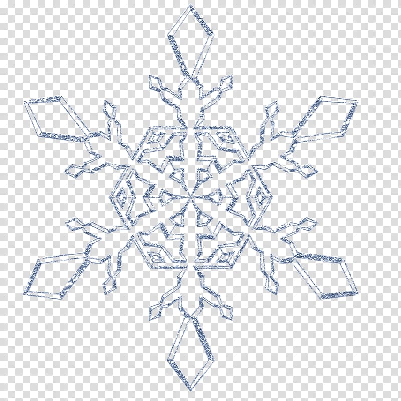 Snowflake Christmas, Cartoon painted decorative snowflake transparent background PNG clipart