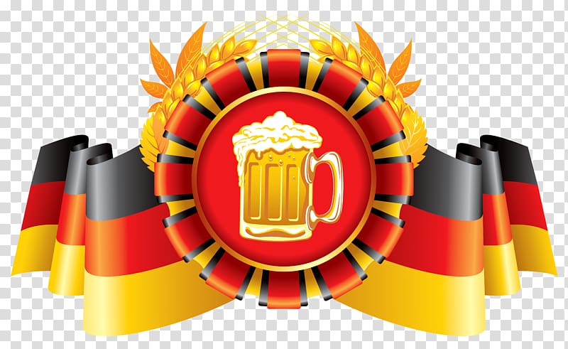 multicolored Beer mug ribbon decor, Staatliches Hofbräuhaus in München Oktoberfest German cuisine Bavaria Flag, Oktoberfest Decor German Flag with Wheat and Beer transparent background PNG clipart