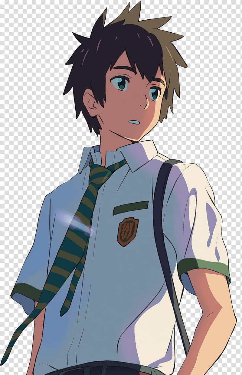 Man haired anime character, Your Name Taki Tachibana Mitsuha Miyamizu