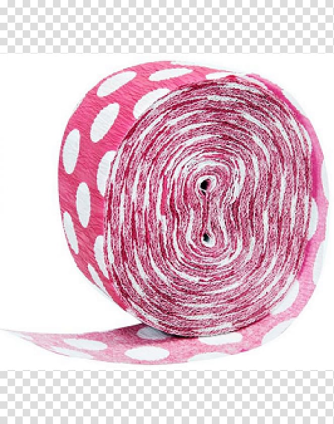 Crêpe paper Circle Pink Polka dot, circle transparent background PNG clipart