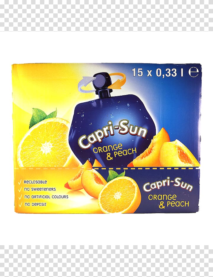 Capri Sun Juice Orange drink Lemon, juice transparent background PNG clipart