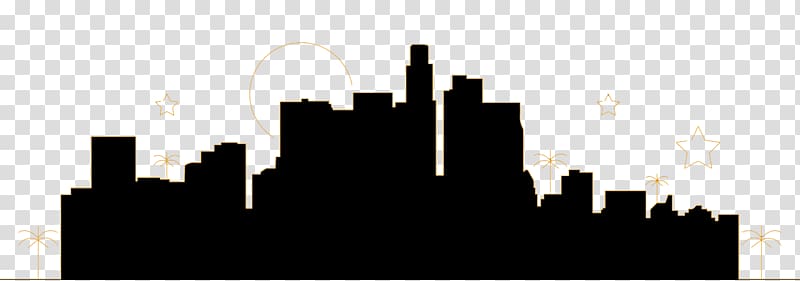 Hollywood Skyline Silhouette, city silhouette transparent background PNG clipart