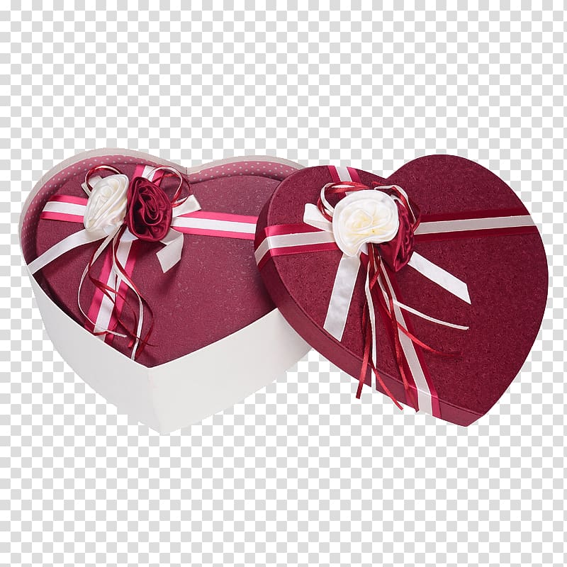 Box Amazon.com Gift Heart Ribbon, Heart shaped chocolate candy box material transparent background PNG clipart