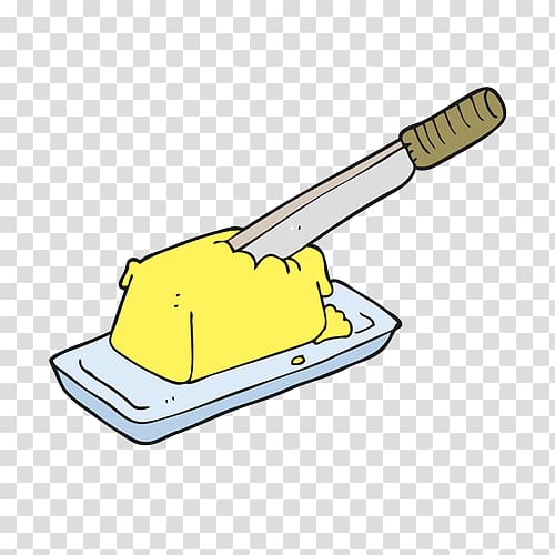 line drawing cartoon butter and knife 12146780 Vector Art at Vecteezy