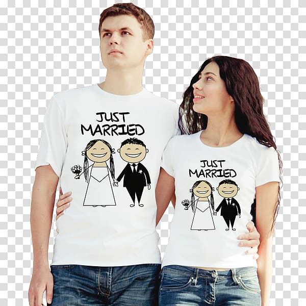 T-shirt Newlywed Gift Bride Clothing sizes, T-shirt transparent background PNG clipart