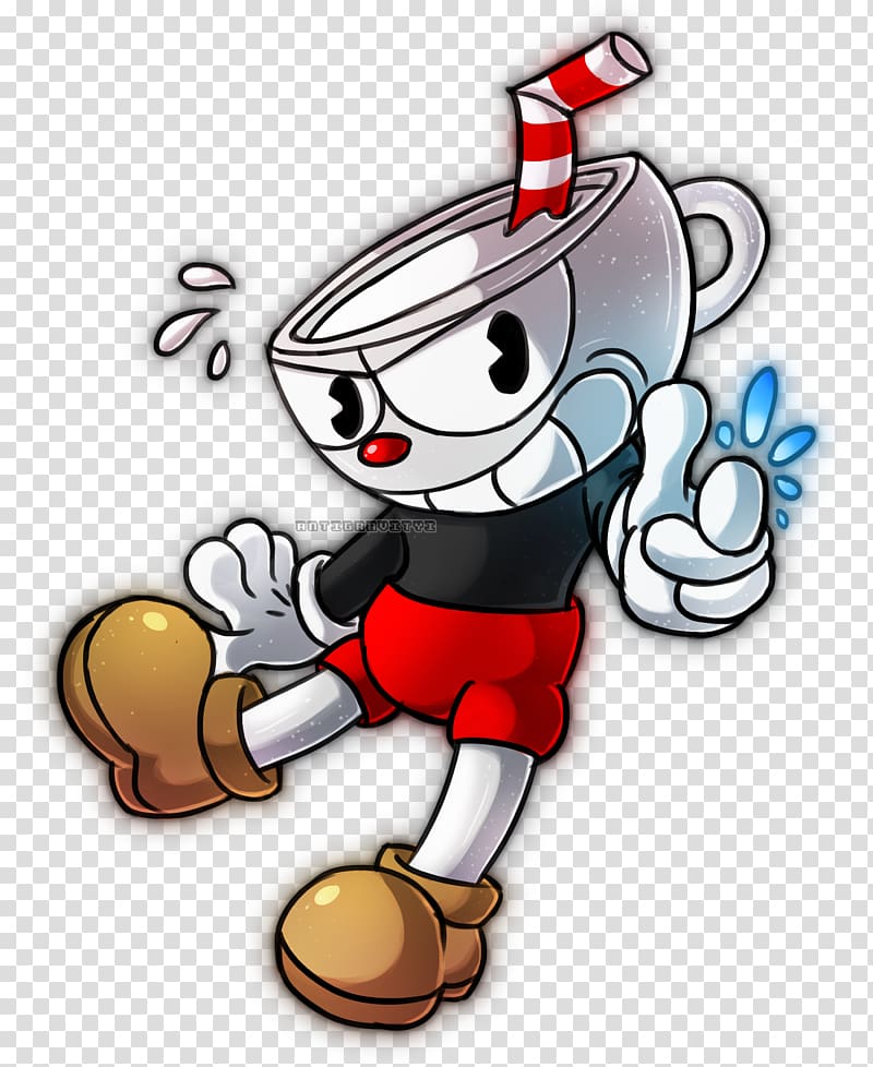 Cuphead Bendy and the Ink Machine Game Run and gun , cuphead and mugman fanart transparent background PNG clipart