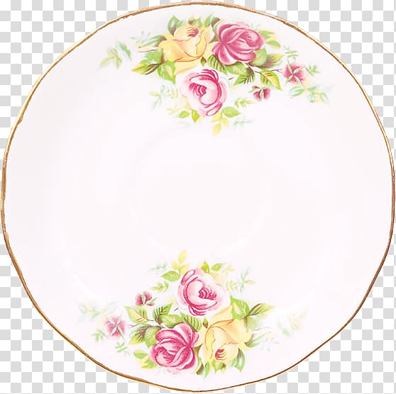 Plate Rose family Platter Floral design Porcelain, Plate transparent background PNG clipart