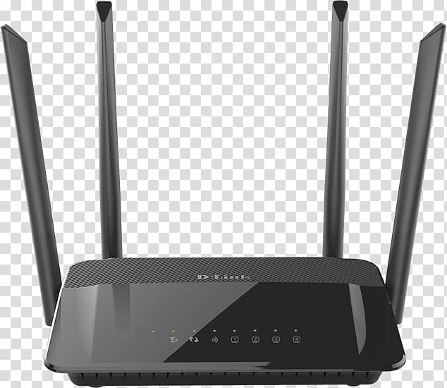 Wireless router D-Link Wi-Fi IEEE 802.11ac, Ac1200 Gigabit Dual Band Ac Router Rtac1200g transparent background PNG clipart