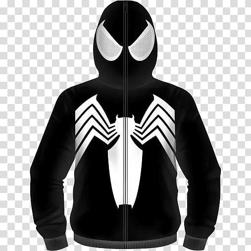 Hoodie Spider-Man Venom Eddie Brock Costume, spider-man transparent background PNG clipart