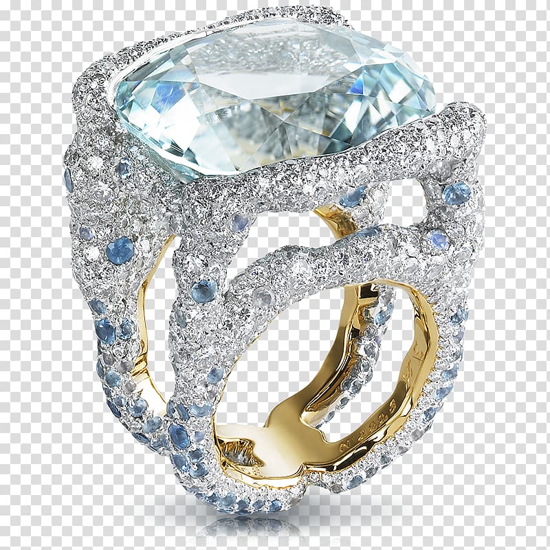 Jewellery Ring House of Fabergé Fabergé egg Bitxi, aquamarine rings transparent background PNG clipart