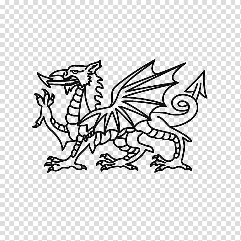 St Davids Flag of Wales Welsh Dragon Coloring book, Welsh Dragon transparent background PNG clipart