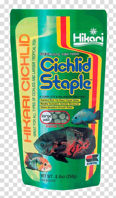 Koi Hikari Cichlid Aquarium fish feed, staple food transparent background PNG clipart