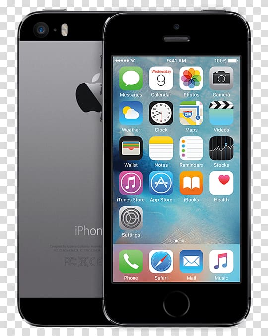 iPhone 5 Apple space grey LTE GSM, señora transparent background PNG clipart