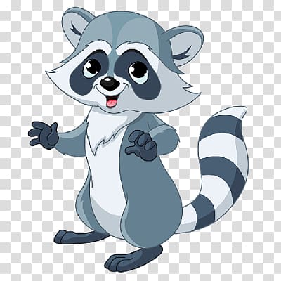 Raccoon transparent background PNG clipart