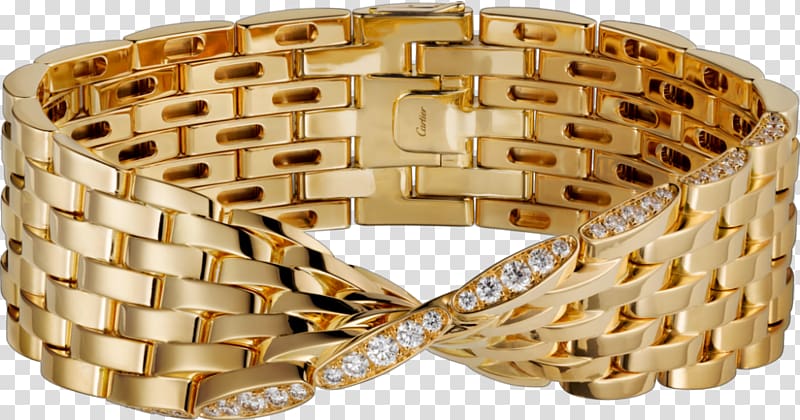 Colored gold Cartier Bracelet Jewellery, Premier Gold Bracelet transparent background PNG clipart