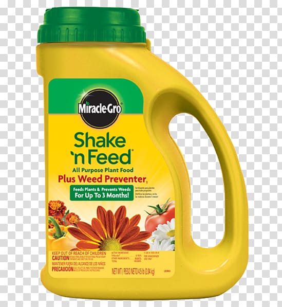 Miracle Gro 110569 4.5-Pounds Shake N Feet Feed All Purpose Plant Food 12-4-8 Scotts Miracle-Gro Company Fertilisers Lawn, shake weed transparent background PNG clipart
