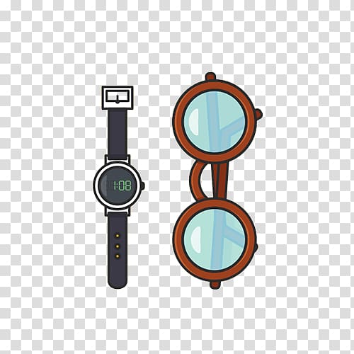 Measuring instrument Font, Watches and glasses transparent background PNG clipart