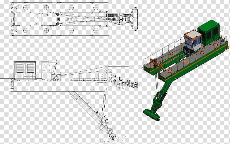 Dredging Heavy Machinery Augers Mining Engineering, auger mining transparent background PNG clipart